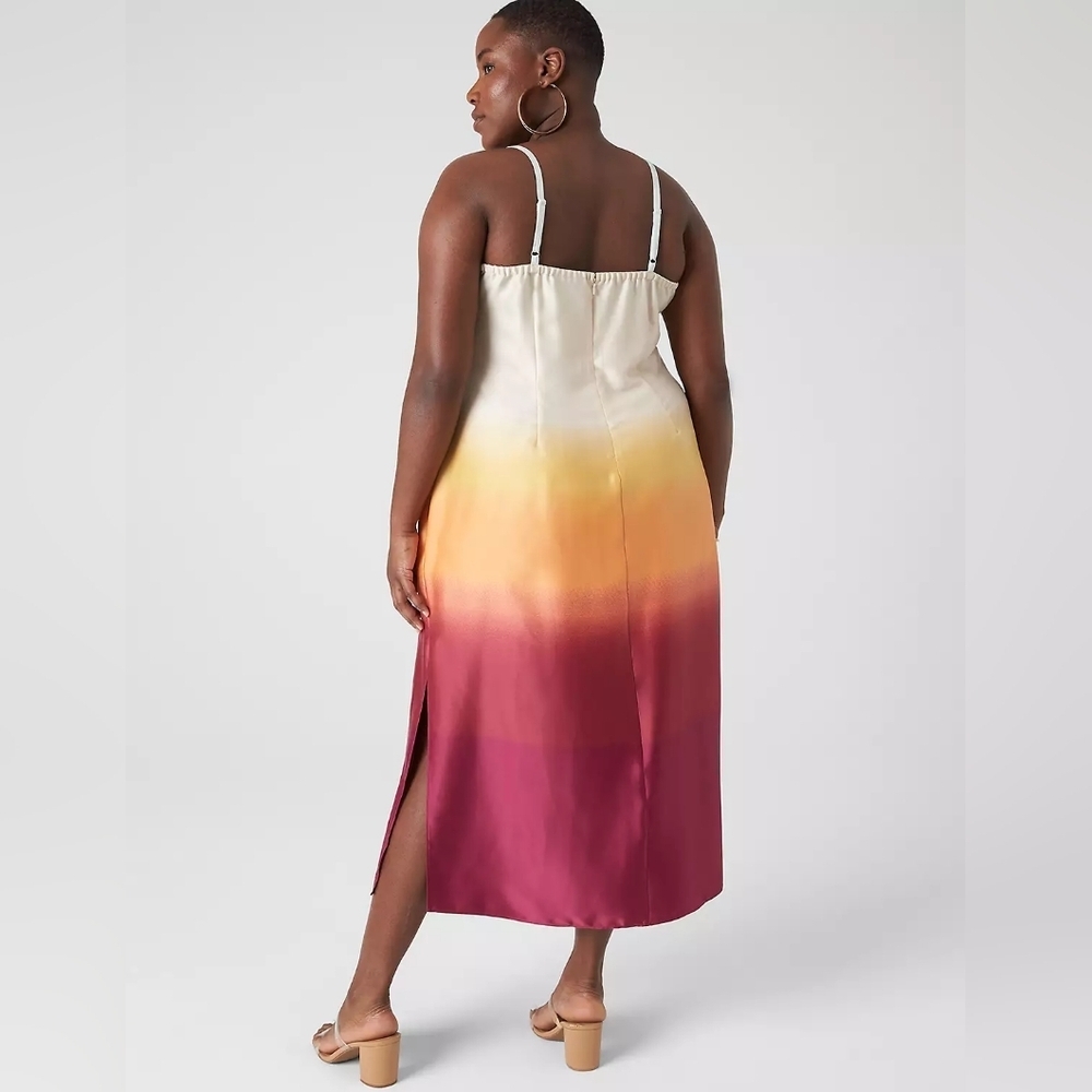 Lane Bryant Scoop-Neck Cami Slip Dress Resort Ombre Sz 22 New With Tags - Picture 3 of 7
